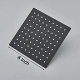 AeroLux MatteBlack Square Rain Shower – 360° Rotatable, Wall & Ceiling Mount