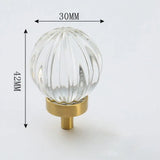 LuxoraCrystal Champagne Cabinet Knob – Crystal Furniture Knob with Gold Champagne Base