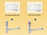 AquaStop Brass Odor-Sealing Sink Drain & Pop-Up Trap Set – Premium Bathroom & Vanity Drain Kit