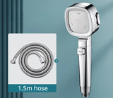 HydroFlex SquareForce High-Pressure Handheld Shower Head – 3 Modes, Water-Saving & Adjustable