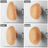 NordicPebble Solid Wood Wall Hooks – Scandinavian No-Drill Door & Coat Hooks