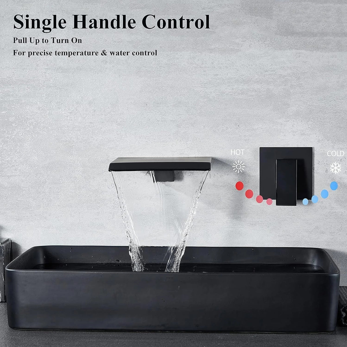 Waterval Wastafelkraan – Dubbele Handvatten | Chroom & Mat Zwart | 2-Gats Wand- of Tafelmontage