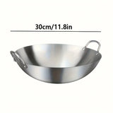 ChefMaster – Large Stainless Steel Wok with Dual Handles