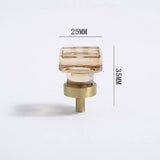 LuxoraCrystal Champagne Cabinet Knob – Crystal Furniture Knob with Gold Champagne Base