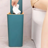 FreshGuard 10L Odor-Free Trash Can – Modern & Space-Saving Design for Kitchen and Bathroom