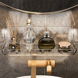 ClearGrip CrystalMount No-Drill Acrylic Wall Shelf – Transparent Floating Bathroom & Kitchen Organizer for Cosmetics, Shampoo & Essentials