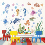 SeaWorld 3D Underwater Wall Stickers – Turtle, Dolphin & Fish Kids Room Décor