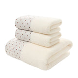 FestiveComfort 3-Piece Luxury Towel Set – 100% Combed Cotton with Jacquard Embroidery