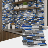 LuxeMarmer Black & White Marble Wall Stickers – Self-Adhesive, Waterproof Tile Decals (1–12 Pieces)