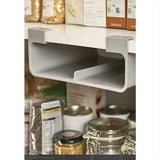 FreshWrap Wall Mounted Kitchen Organizer – No Drill Cling Film & Foil Holder | Storage Shelf with Drawer | Space Saving Rack