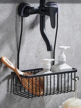 AluGrip AeroMount No-Drill Shower Caddy – Rustproof Aluminum Wall Shelf, Removable Bathroom Organizer Basket