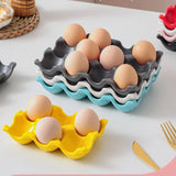 OvoLux Ceramic Egg Holder – 6- & 12-Slot Egg Tray for Kitchen & Refrigerator