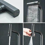 Modern Pull-Down Kitchen Faucet with 360° Swivel and Waterfall Spray Finish
