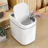CleanBox Mini Desk Trash Can – Compact Plastic Waste Bin with Swing Lid for Office & Home