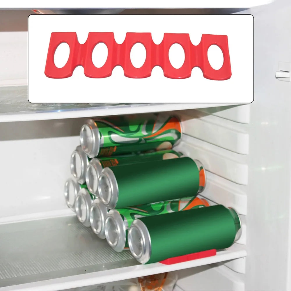 FridgeMate Double Can Rack – Extendable Fridge Organizer for Drinks & Beer