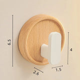 Nurlin Walnut Wood Wall Hook – Black Coat Hook for Keys, Jackets, Towels & Bathroom | No Drilling Required