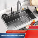 AquaPro Heavy-Duty Stainless Steel Kitchen Sink – Single Bowl | Rectangular | Includes Faucet & Soap Dispenser