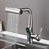 Digital Temperature Display Waterfall Bathroom Sink Faucet with Adjustable Spout Mixer
