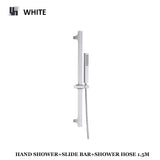 Adjustable Wall Mount Shower Slide Bar Set Premium – Stainless Steel Handheld Shower | Sliding Holder | Water Saving Design