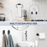 Stick & Style Self-Adhesive Stainless Steel Bathroom Accessory Set – No Drill, Modern & Durable
