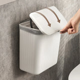 EcoMount Wall-Mounted Trash Can – Compact Hanging Bin & Toilet Paper Holder for Kitchen & Bathroom