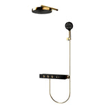 Concealed Thermostatic Shower System in Brass – Luxury Rainfall Bathroom Set with Premium Finish