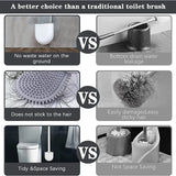 PureGuard Matte Black Toilet Brush & Holder Set – Modern Hygienic Bathroom Cleaning System with Compact Space-Saving Design