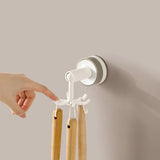 FlexiClaw 6-Arm Rotating Hook – Multifunctional Suction Cup Holder, No Drilling Required