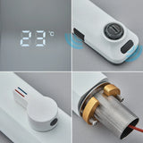 PureSense TouchFree Digital Sensor Faucet – Smart White Motion-Activated Bathroom Sink faucet with LED Temperature Display