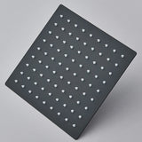 AeroLux MatteBlack Square Rain Shower – 360° Rotatable, Wall & Ceiling Mount