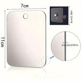 AquaView Fogless Shower Mirror – Rectangular Acrylic Mirror with Hook Mount