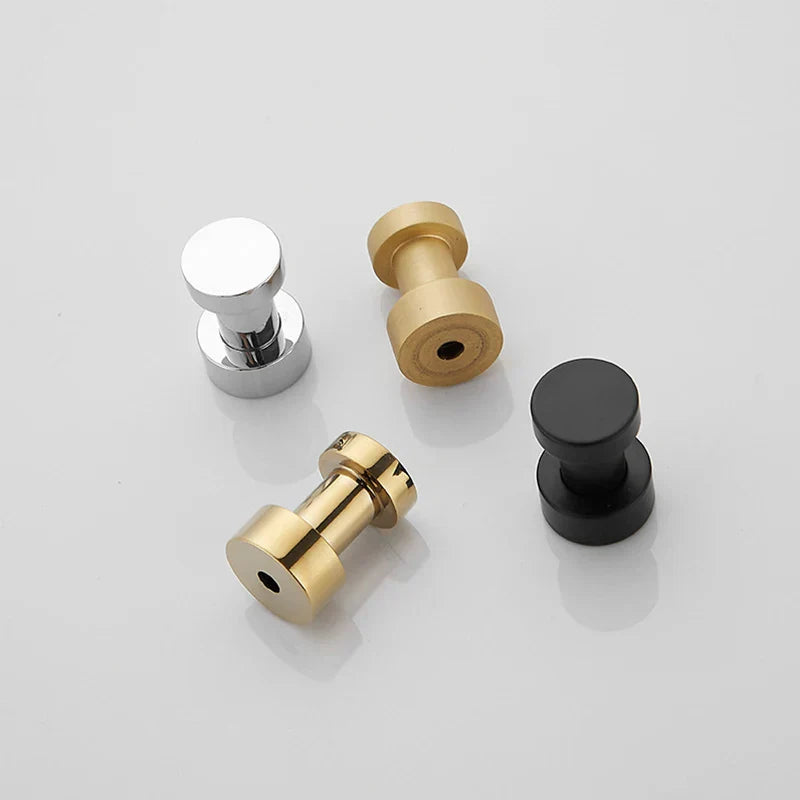 ChromeGrip Self-Adhesive Wall Hooks – Heavy-Duty Brass Hooks for Bathroom, Kitchen, Entryway & Bedroom