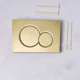 Aurelium Dual-Flush Toilet Push Plate – Gold Finish Wall Actuator Panel