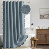AquaScallop Luxury Shower Curtain – Waterproof Design with Elegant Scalloped Edge