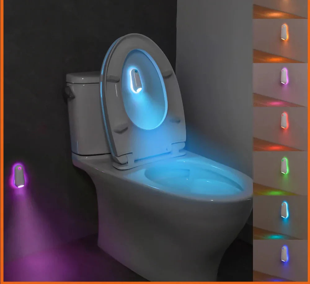 GlowLoo RGB Toilet Night Light – Motion Sensor LED with 7 Colors | Rechargeable