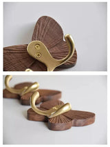 NordicPebble Solid Wood Wall Hooks – Scandinavian No-Drill Door & Coat Hooks