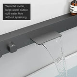 TitanSpa LuxeRail Thermostatic Shower System – Brushed Gun Grey Wall-Mount Rainfall Set with Storage Shelf & Towel Bar