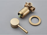 Dual Function Shower Mixer Valve Black Chrome – Concealed Brass Hot Cold Control | Diverter Valve | Modern Bathroom Fixture