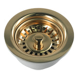 Aurelio Premium Gold Stainless Steel Sink Strainer – 4.5-inch Drain Stopper for Kitchen & Bathroom