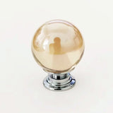 LuxoraCrystal Champagne Cabinet Knob – Crystal Furniture Knob with Gold Champagne Base