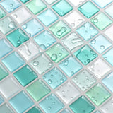 CrystalMosaic 3D Tile Stickers – Self-Adhesive Waterproof Glass-Look Wall Covering for Kitchen & Bathroom (5/10 Pieces)