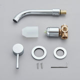 Aureva LuxaWall Elite – Brushed Gold Wall-Mount Concealed Bathroom Faucet | Solid Brass Luxury Sink Mixer