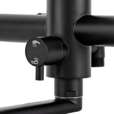 AquaFlex Wall-Mount Kitchen Faucet with Side Sprayer – 360° Swivel, Brushed Stainless Steel