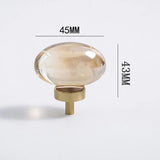 LuxoraCrystal Champagne Cabinet Knob – Crystal Furniture Knob with Gold Champagne Base