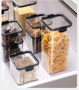 ClearFresh Airtight Storage Jars Set – Large Kitchen Grain Containers | Moisture Proof Acrylic Canisters | Modern Pantry Organizer