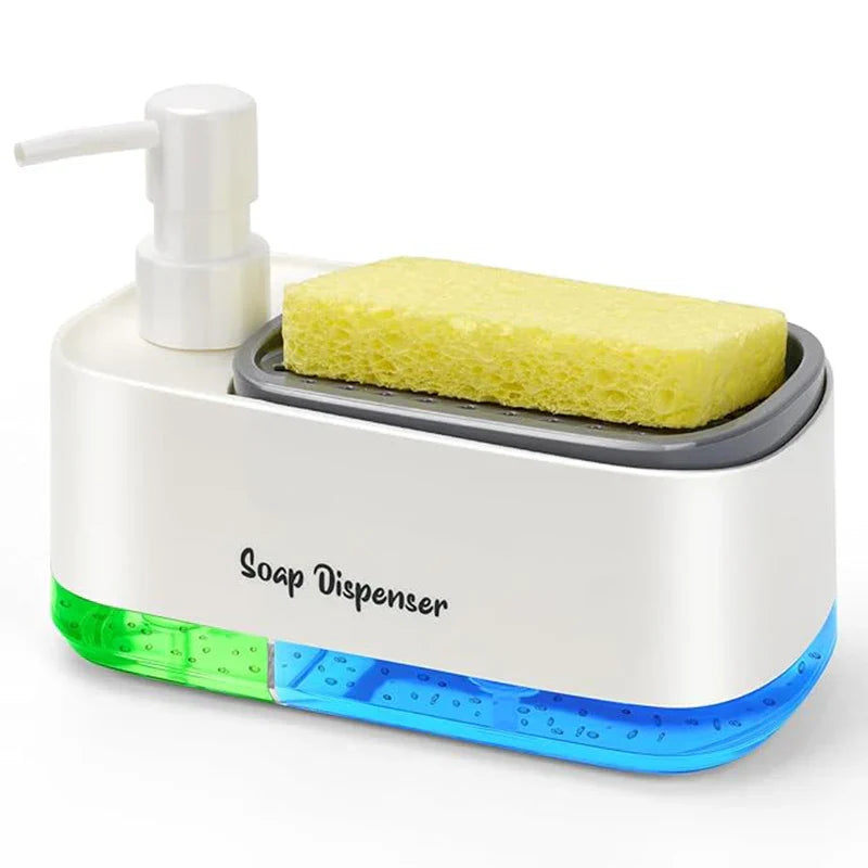 TriFlow 3-in-1 Kitchen Soap Dispenser Set – Hand Soap, Dish Soap & Sponge Holder