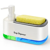 TriFlow 3-in-1 Kitchen Soap Dispenser Set – Hand Soap, Dish Soap & Sponge Holder
