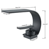 Sleek Waterfall Bathroom Faucet with Single Handle – Modern Brass Basin Mixer for Hot and Cold Water