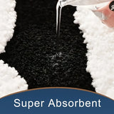 BathElegance Pro Non-Slip Bath Mat – Black & White Designer Bathroom Rug with High Absorbency