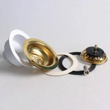 Aurelio Premium Gold Stainless Steel Sink Strainer – 4.5-inch Drain Stopper for Kitchen & Bathroom